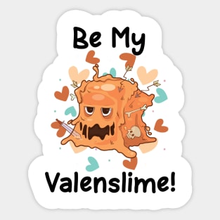 Be My Valenslime Roleplaying Video Game RPG Geek Couple Gift Sticker